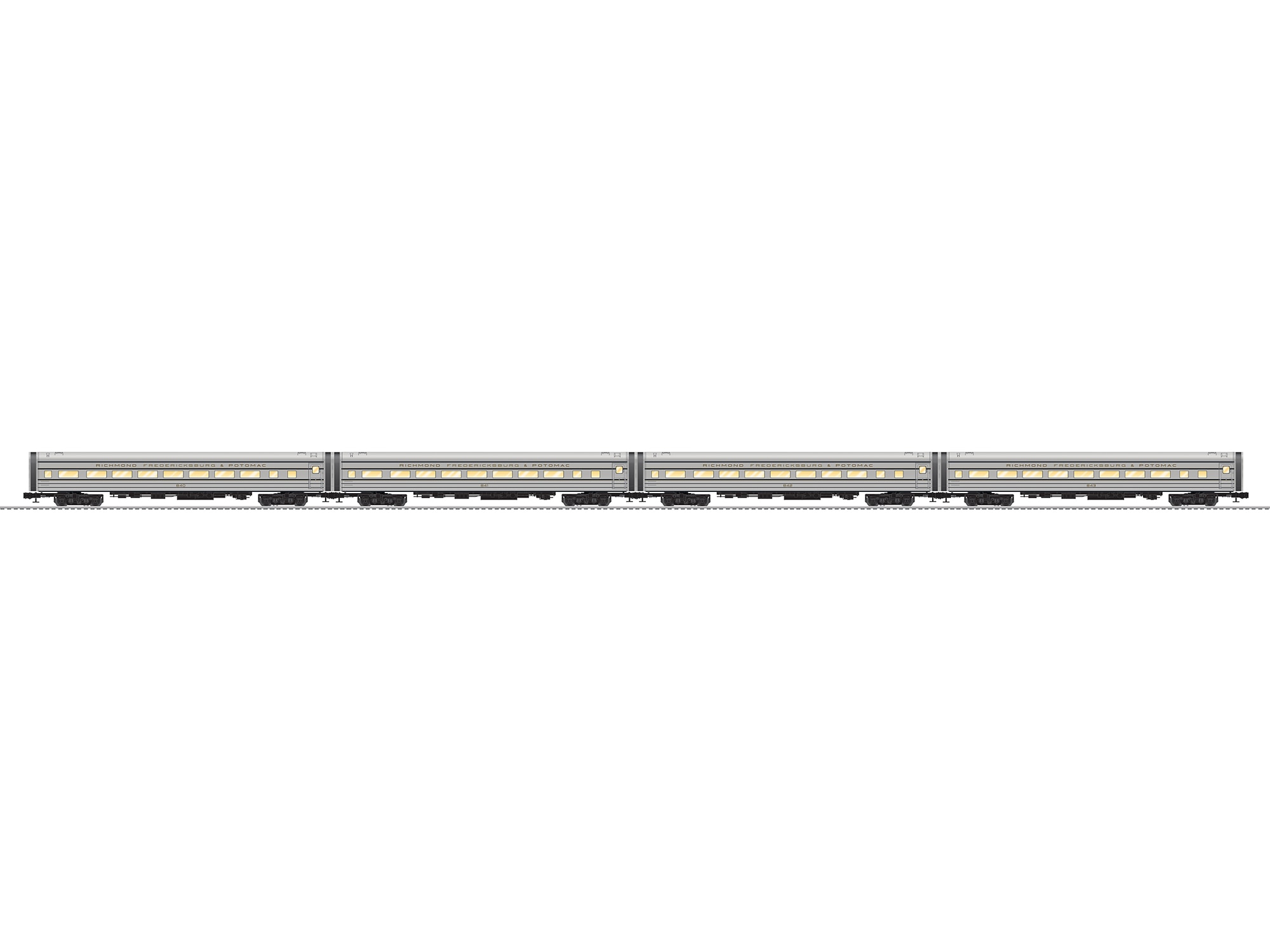 RF&P Aluminum 18" Passenger 4 Pack